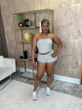 Grey Ribbed Set