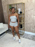Grey Ribbed Set